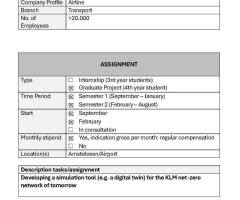 Developing a simulation tool (e.g. a digital twin) for the KLM net-zero network of tomorrow